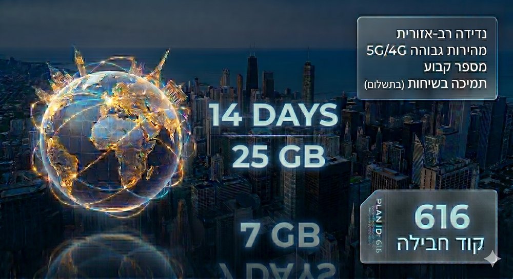 אירופה+ - 25GB / 14 ימים
