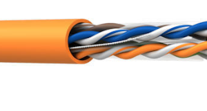 כבל CAT6 UTP נחושת מלאה צבע כתום מיועד להתקנות פנים כבל 1Gbps
