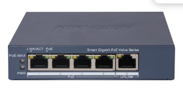 מתג POE מנוהל בענן CCTV 5 פורט | DS-3E1505P-EI(M)